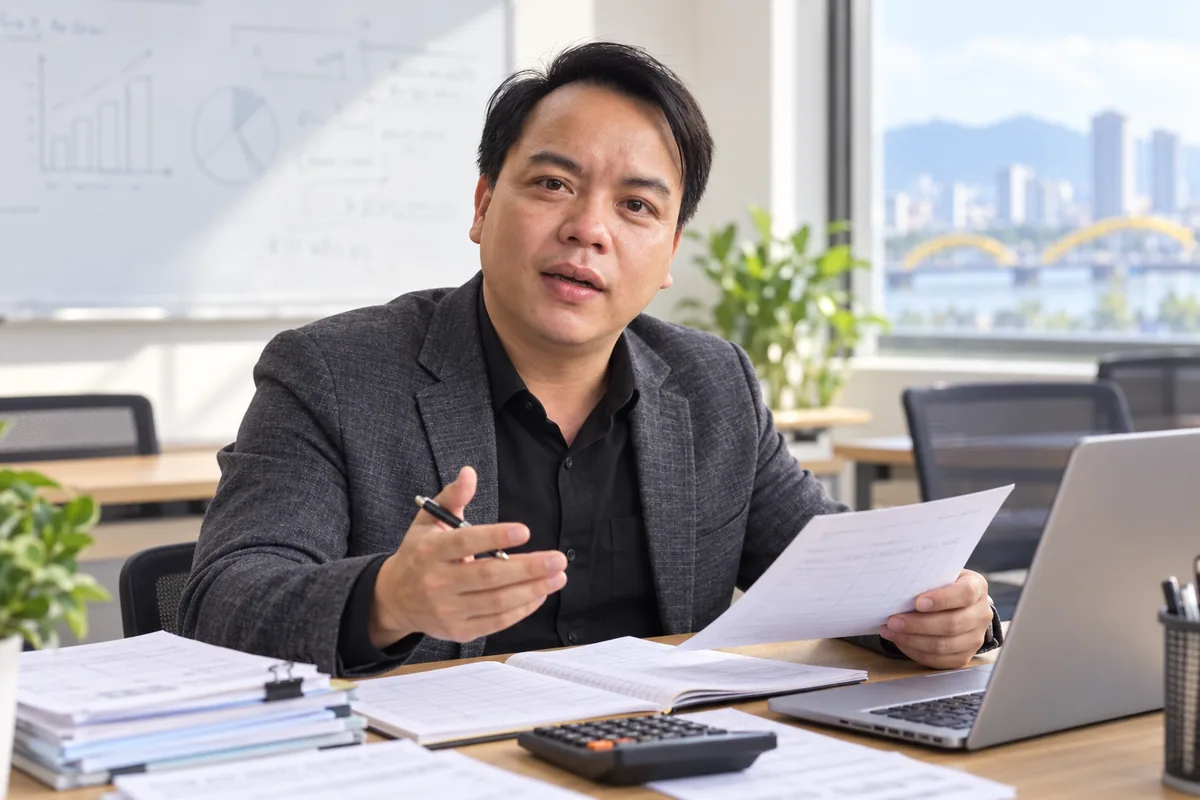 Ảnh minh họa Thầy An hướng dẫn học kế toán thực hành trên chứng từ