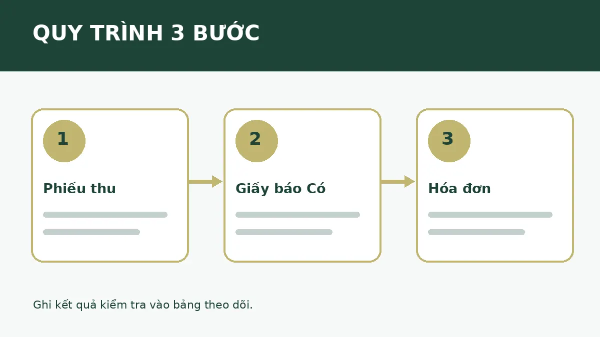 Sơ đồ phiếu thu, giấy báo Có và hóa đơn trong một giao dịch