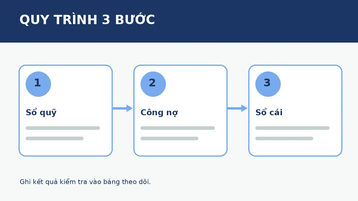 Quy trình rà soát chứng từ, sổ chi tiết và sổ cái